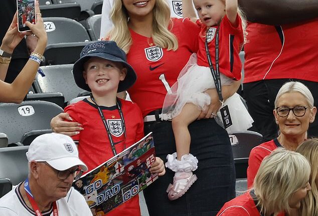 Jordan Pickford's wife Megan and two of their three kids were in the stands to watch England vs Panama in the US on Saturday