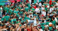 Thousands of fans forced their way into fan zones across Mexico ahead of Thursday's game
