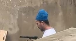 Vickrum Digwa, 23, is filmed as he brandishes the weapon, believed to be an air pistol, around three years before he murdered Henry Nowak