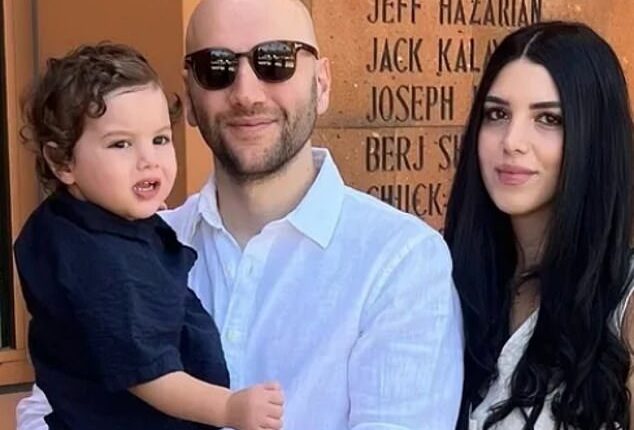 Marine Basmajian (right), 29, shot and killed her husband, Khajag Basmajian (middle), 31, and their two young kids, Alec(left) and Ella, on Wednesday at the family's home in North Hills, California