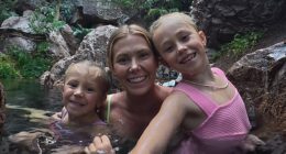 Just days after visiting the springs in August last year, Hollie's daughter Bobbie became seriously unwell with a high fever and rapidly swelling lymph nodes in her neck