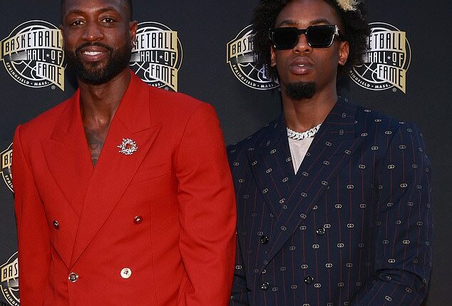 Zaire Wade (R), the son of NBA icon Dwyane Wade (L), has been arrested on suspected domestic violence stemming from an incident in the early morning hours in Burbank