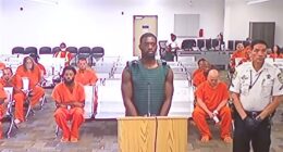 Detroit Lions star Terrion Arnold pictured in a court hearing on Thursday afternoon