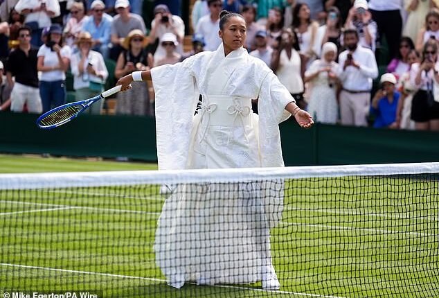 Naomi Osaka brought her 'fashion show' to Wimbledon on Monday afternoon