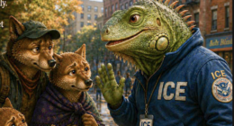 Iggy the Iguana ICE Agent meets Diego's family of dingos.