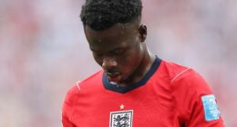Gary Neville has expressed fears over England star Bukayo Saka's fitness at the World Cup