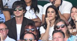 Nicola Peltz's brother Will Peltz, 40, and his new model wife Kenya Kinski-Jones, 33, enjoyed a date at Wimbledon on Tuesday, their first outing as a married couple