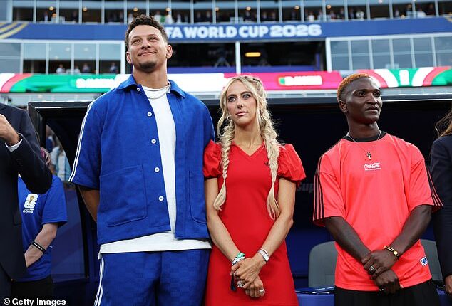 Patrick Mahomes and wife Brittany enjoy World Cup date night as Chiefs star watches Lionel Messi in Kansas City