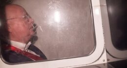 Peter Murrell arrives in a prison van at the High Court in Edinburgh this morning