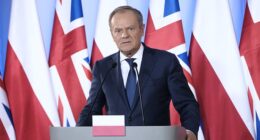 Poland has encouraged its citizens living in the UK to cash in on Britain's welfare system before coming back home. Pictured: The Baltic country's Prime Minister Donald Tusk in 2024