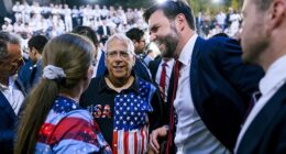 Louis Prevost, the older brother of Pope Leo XIV and a supporter of Donald Trump, attended the President's UFC Freedom 250 birthday event on the White House Lawn Sunday