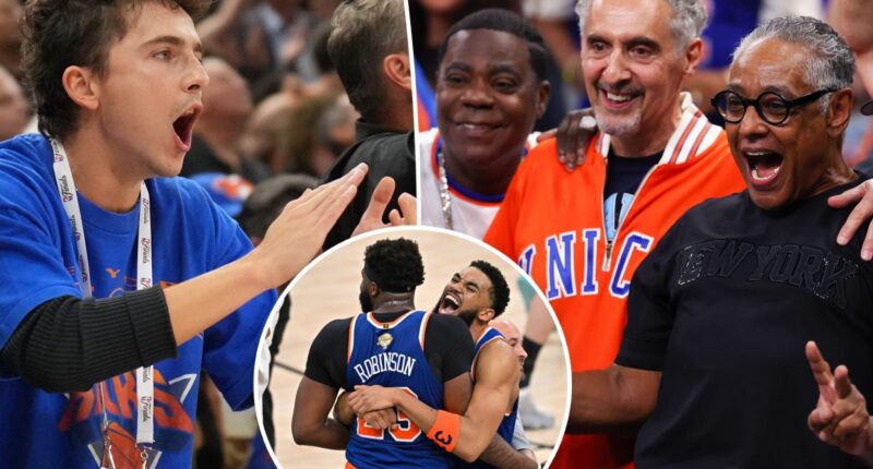 Prince Harry, Timothée Chalamet, more celebs celebrate Knicks win against Spurs