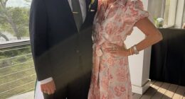 Real Housewives of Beverly Hills star Sutton Stracke said her son Philip is planning to enter the priesthood. Pictured in Charleston, South Carolina last month