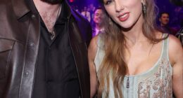 Just days before Taylor Swift and Travis Kelce's blockbuster wedding for the ages, lavish new accessories were seen being hauled into Madison Square Garden - the couple pictured in March 2026