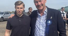 Activists campaigning for Rupert Lowe's Restore party joined neo-Nazis at a summit of white supremacists. Lorcan Barker, pictured left at the far-Right summit with Mr Lowe, recently posted a video claiming that Reform UK had 'gone woke'