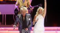 Rod Stewart was seen bent over in distress onstage this Saturday, before drawing gasps of air from an oxygen tank to get through his concert; pictured last month in Phoenix