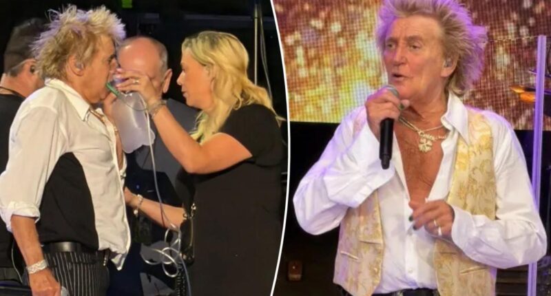 Rod Stewart, 81, stops Utah concert to use oxygen tank onstage after nearly fainting