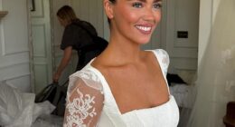 Leah Keane's hair stylist shared pictures of the bride on her Instagram page