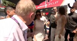 Kim Kardashian has been criticised after she ignored a TV reporter at the Monaco Grand Prix