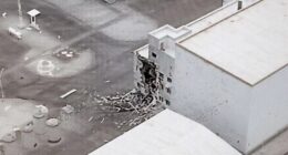 The strike significantly damaged a fuel-reception building less than 10 miles away from the Chernobyl power plant