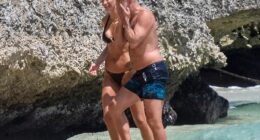 Ryan Giggs, 52, has been snapped soaking in the Caribbean sunshine with his 38-year-old girlfriend Zara Charles