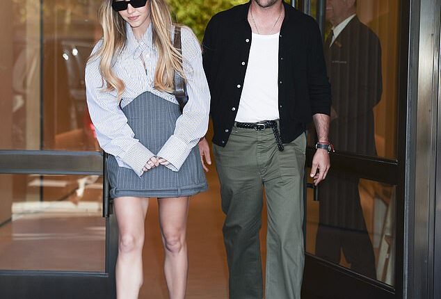Scooter Braun and Sydney Sweeney were painfully close to coming face-to-face with his nemesis Taylor Swift when they attended game four of the NBA Finals on Wednesday night; pictured October 5, 2025, in NYC
