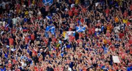 Scotland fans celebrated wildly after beating Haiti 1-0 on their return to the FIFA World Cup