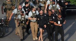 Sean Strickland was escorted out of a UFC Freedom 250 event by US Secret Service