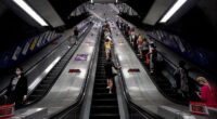 Chef Hani Mustafa, 45, of Thorndon Road, Orpington, Kent, filmed the woman on an escalator at London Bridge Station (pictured, stock) on April 13, 2024
