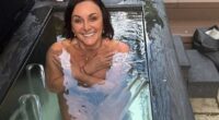 Shirley Ballas, 65, left little to the imagination as she went topless for a freezing three minute ice bath in an Instagram update on Sunday