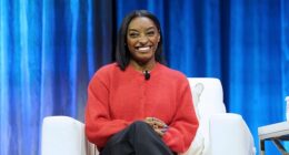 Simone Biles, pictured in December, suffered a terrifying health scare earlier this week