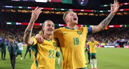 The Socceroos celebrated after securing a tense 0-0 draw with Paraguay to book their place in the World Cup knockout stages