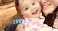 Sydney dance teacher Lorena Otes fell pregnant on her 13th IVF round at the age of 45. She is pictured above with her daughter Bonnie