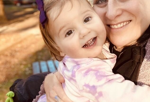 Sydney dance teacher Lorena Otes fell pregnant on her 13th IVF round at the age of 45. She is pictured above with her daughter Bonnie