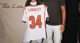 England captain Harry Kane poses with country and western singer Ella Langley at her gig in Kansas City