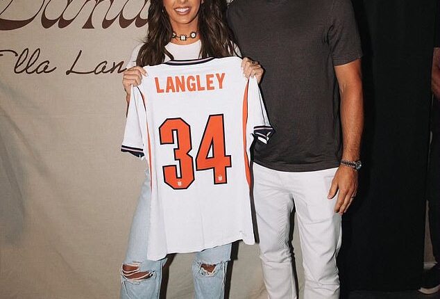 England captain Harry Kane poses with country and western singer Ella Langley at her gig in Kansas City
