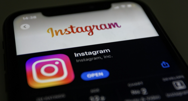 iPhone opened up to Instagram on the App Store.