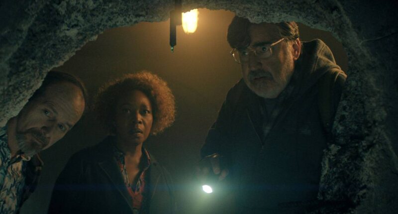 The Boroughs. (L to R) Denis OÕHare as Wally, Alfre Woodard as Judy, Alfred Molina as Sam in The Boroughs. Cr. Courtesy of Netflix © 2026