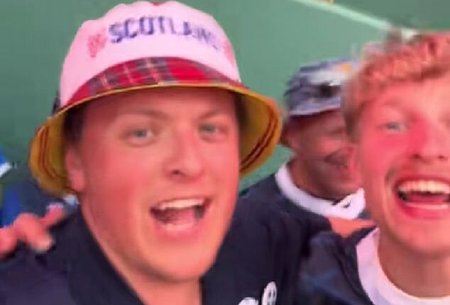One American fan called it the 'greatest Fenway game' in years as he made friends with Scots