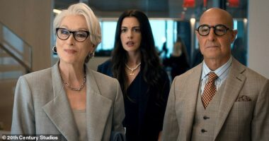 Miranda Priestly in The Devil Wears Prada 2 (Meryl Streep, left, with Anne Hathaway and Stanley Tucci) is a classic office narcissist