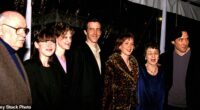 Meet the Cusacks: The Daily Mail reveals what became of the family acting dynasty as Joan makes her Hollywood return (L-R Dick, Susie, Joan, Bill, Anne, Nancy and John in 1999)