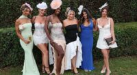 Strike a pose! Glamorous racegoers stepped into the weekend in style as they descended on Epsom racecourse for Ladies Day