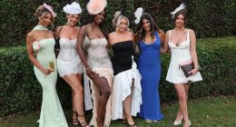Strike a pose! Glamorous racegoers stepped into the weekend in style as they descended on Epsom racecourse for Ladies Day
