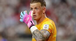 Jordan Pickford appeared to clash with Thomas Tuchel during England's World Cup opener