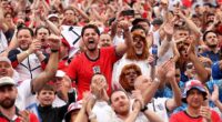 Fans of England celebrate after the team's victory in the FIFA World Cup 2026 Group L match between Panama and England