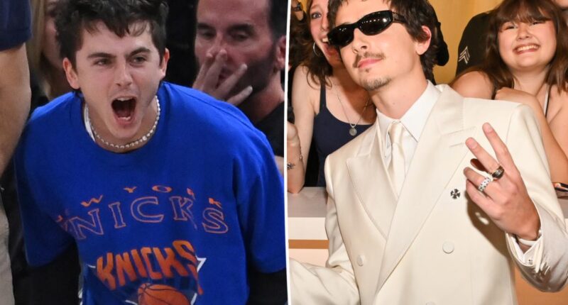 Timothée Chalamet shades the Oscars while celebrating Knicks' NBA championship
