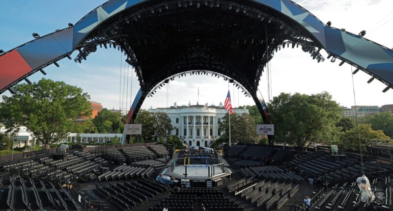 Trump UFC fight live: Storms threaten White House event as president’s allies lavish him with 80th birthday wishes
