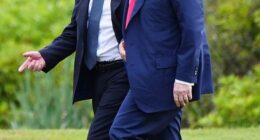 Donald Trump is seen with Keir Starmer in 2025. The UK's Prime Minister has resigned from his position