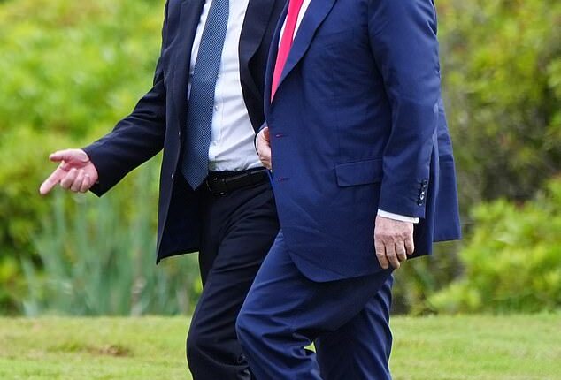 Donald Trump is seen with Keir Starmer in 2025. The UK's Prime Minister has resigned from his position