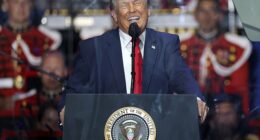 President Donald Trump celebrated the kick off of the Great American State Fair with a speech on the National Mall on Wednesday evening